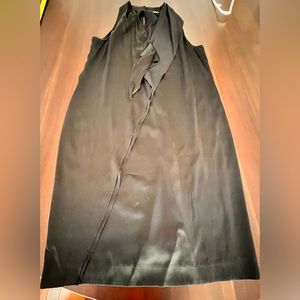 Sexy black silk dress